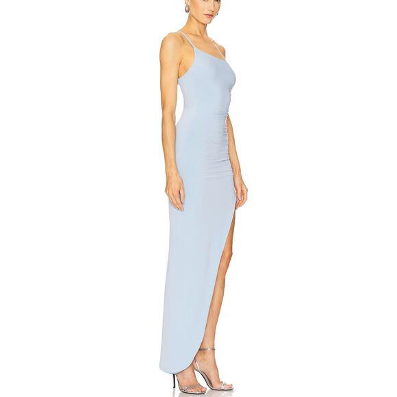 Nookie NWT Aria One Shoulder Gown Light Blue Side Slit Bodycon Party Dress - Picture 3 of 16